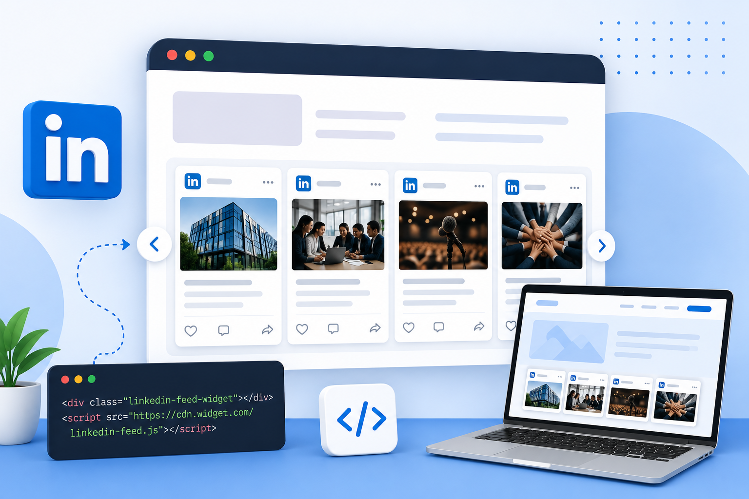 embed linkedin feed widget